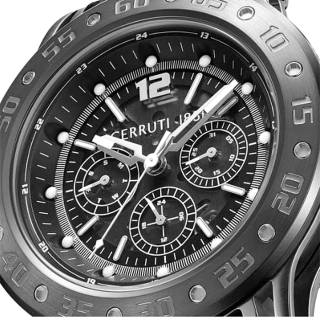 ΡΟΛΟΙ CERRUTI  CIWGB0042301 CERRUTI Velletri Black Leather Strap