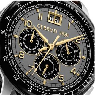 ΡΟΛΟΙ CERRUTI  CIWGC0084602 CERRUTI Petroio Chronograph Brown Leather Strap
