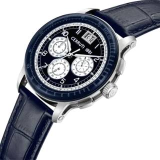 ΡΟΛΟΙ CERRUTI  CIWGC0084603 CERRUTI Petroio Chronograph Blue Leather Strap