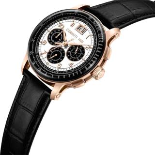 ΡΟΛΟΙ CERRUTI  CIWGC0084604 CERRUTI Petroio Chronograph Black Leather Strap