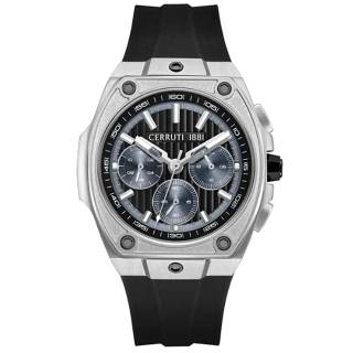 ΡΟΛΟΙ CERRUTI  CIWGO0085001 CERRUTI Cavedago Chronograph Black Silicone Strap