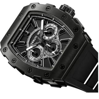 ΡΟΛΟΙ CERRUTI  CIWGO0085401 CERRUTI Gubbio Chronograph Black Silicone Strap