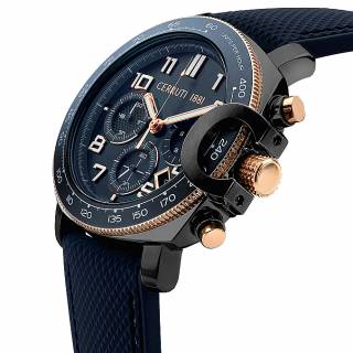 ΡΟΛΟΙ CERRUTI CIWGO2206801 CERRUTI Positano Chronograph  Blue Silicone Strap
