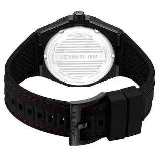 ΡΟΛΟΙ CERRUTI  CIWGQ0051206 CERRUTI Ravello Black Silicone Strap