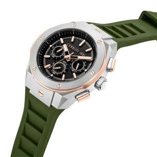ΡΟΛΟΙ CERRUTI  CIWGQ0085603 CERRUTI Ruscello Chronograph Green Silicone Strap