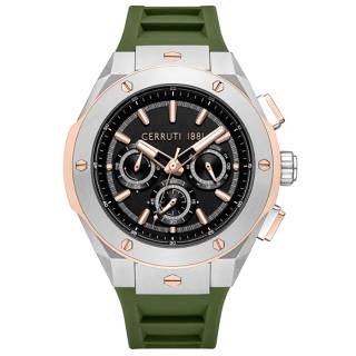 ΡΟΛΟΙ CERRUTI  CIWGQ0085603 CERRUTI Ruscello Chronograph Green Silicone Strap