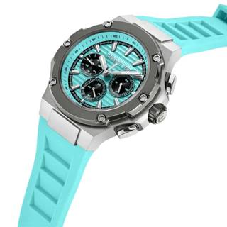 ΡΟΛΟΙ CERRUTI  CIWGQ0085703 CERRUTI Lucardo Chronograph Turquoise Silicone Strap