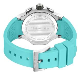 ΡΟΛΟΙ CERRUTI  CIWGQ0085703 CERRUTI Lucardo Chronograph Turquoise Silicone Strap