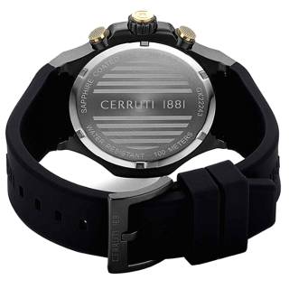 ΡΟΛΟΙ CERRUTI CIWGQ2224306 CERRUTI Lucardo Chronograph Black Silicone Strap