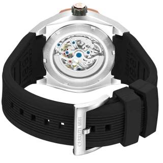 ΡΟΛΟΙ CERRUTI  CIWGR0073602 CERRUTI Ruscello Automatic Black Silicone Strap