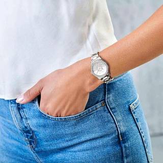 ΡΟΛΟΙ CERRUTI  CIWLG0008901 CERRUTI Jesina Crystals Silver Stainless Steel Bracelet