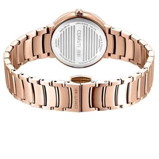 ΡΟΛΟΙ CERRUTI  CIWLG0073801 CERRUTI Filiano Crystals Rose Gold Stainless Steel Bracelet