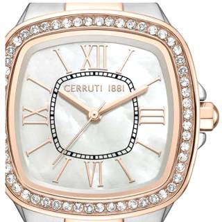 ΡΟΛΟΙ CERRUTI  CIWLG0086001 CERRUTI Casale Crystals Two Tone Stainless Steel Bracelet
