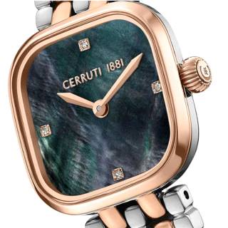 ΡΟΛΟΙ CERRUTI  CIWLG0086604 CERRUTI Casena Crystals Two Tone Stainless Steel Bracelet