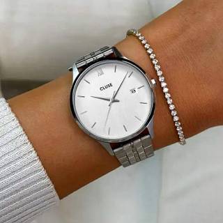 ΡΟΛΟΙ CLUSE CW14303 CLUSE Minuit Silver Stainless Steel Bracelet