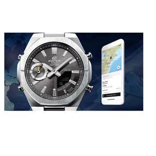 ΡΟΛΟΙ  CASIO    ECB-S10D-8AEF CASIO Edifice Smartwatch Chronograph Silver Stainless Steel Bracelet
