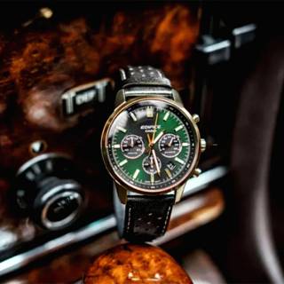 ΡΟΛΟΙ  CASIO   EFR-575CL-3AEF CASIO Edifice Chronograph Black Leather Strap