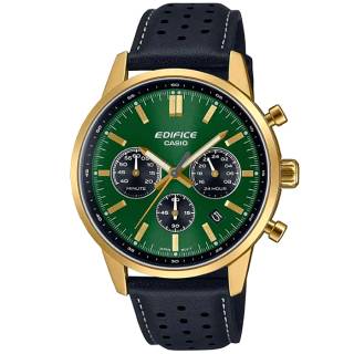 ΡΟΛΟΙ  CASIO   EFR-575CL-3AEF CASIO Edifice Chronograph Black Leather Strap