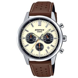 ΡΟΛΟΙ  CASIO   EFR-575L-7AEF CASIO Edifice Chronograph Brown Leather Strap