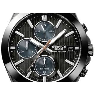 ΡΟΛΟΙ  CASIO  EFS-S650DC-1AEF CASIO Edifice Solar Chronograph Black Stainless Steel Bracelet