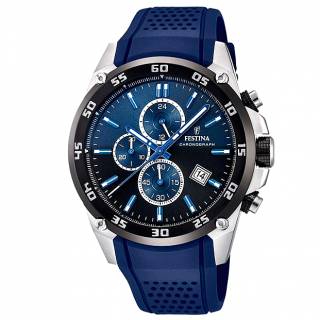ΡΟΛΟΙ FESTINA   F20330/A FESTINA Chronograph Blue Rubber Strap