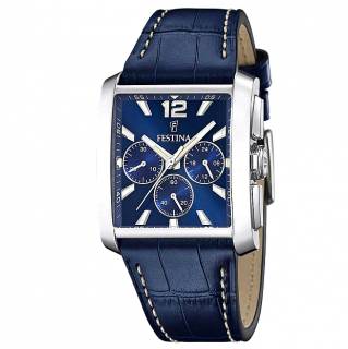 ΡΟΛΟΙ FESTINA F20636/2 FESTINA Chronograph Blue Leather Strap