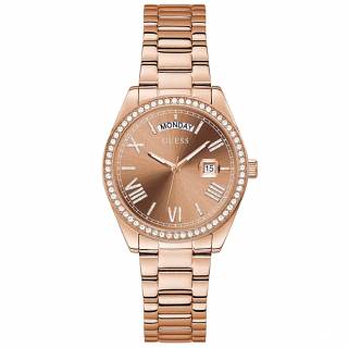 ΡΟΛΟΙ GUESS  GW0307L3 GUESS Luna Crystals Rose Gold Stainless Steel Bracelet