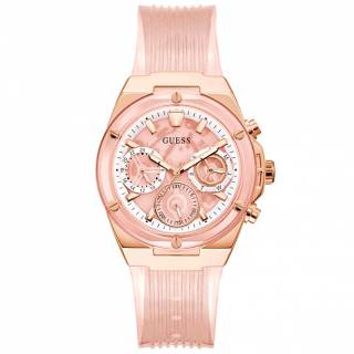 ΡΟΛΟΙ GUESS  GW0409L3 GUESS Athena Pink Rubber Strap