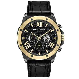 Ρολόι KENNETH COLE KCWGO0016003 KENNETH COLE Modern Dress Chronograph Black Combined Materials Strap