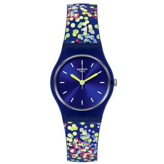 ΡΟΛΟΙ SWATCH LN158 SWATCH Lady Confettini Blu Multicolor Silicone Strap