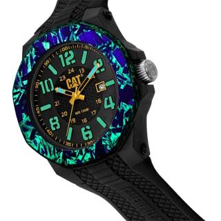 ΡΟΛΟΙ CATERPILLAR  LV16121137 CATERPILLAR Carbon Crush Black Silicone Strap