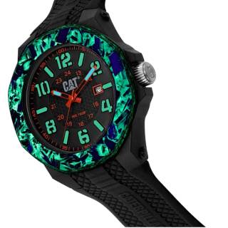ΡΟΛΟΙ CATERPILLAR  LV16121138 CATERPILLAR Carbon Crush Black Silicone Strap