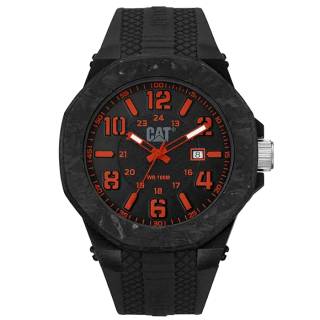 ΡΟΛΟΙ CATERPILLAR  LV16121138 CATERPILLAR Carbon Crush Black Silicone Strap