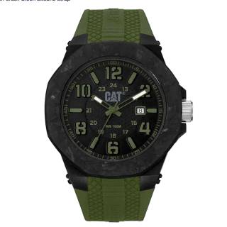 ΡΟΛΟΙ CATERPILLAR  LV16123133 CATERPILLAR Carbon Crush Green Silicone Strap