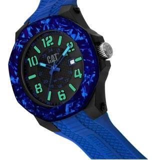 ΡΟΛΟΙ CATERPILLAR  LV16126136 CATERPILLAR Carbon Crush Blue Silicone Strap
