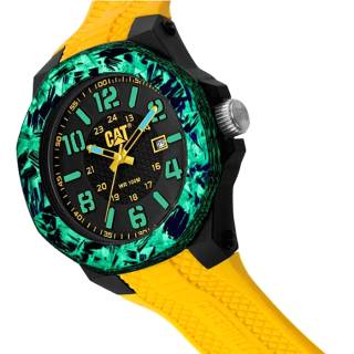 ΡΟΛΟΙ CATERPILLAR  LV16127137 CATERPILLAR Carbon Crush Yellow Silicone Strap