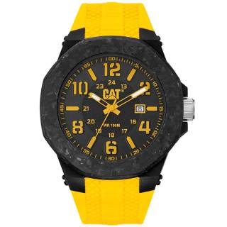 ΡΟΛΟΙ CATERPILLAR  LV16127137 CATERPILLAR Carbon Crush Yellow Silicone Strap