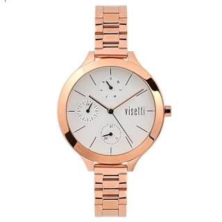 ΡΟΛΟΙ VISETTI  PE-487RW VISETTI Ladies Rose Gold Stainless Steel Bracelet