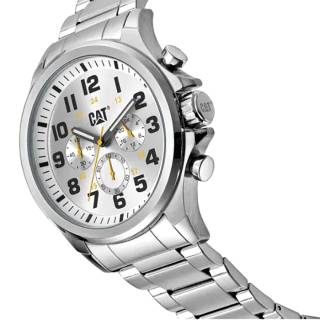 ΡΟΛΟΙ CATERPILLAR  PU14311217 CATERPILLAR Operator 1.2 Chronograph Silver Stainless Steel Bracelet