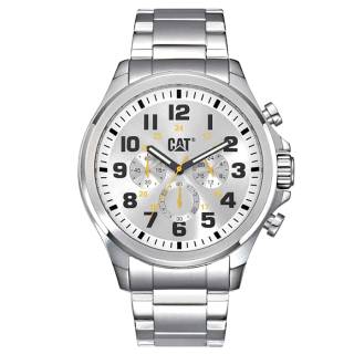 ΡΟΛΟΙ CATERPILLAR  PU14311217 CATERPILLAR Operator 1.2 Chronograph Silver Stainless Steel Bracelet