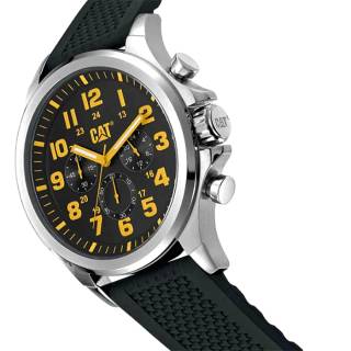 ΡΟΛΟΙ CATERPILLAR  PU14321117 CATERPILLAR Operator 1.2 Chronograph Black Silicone Strap