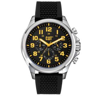 ΡΟΛΟΙ CATERPILLAR  PU14321117 CATERPILLAR Operator 1.2 Chronograph Black Silicone Strap