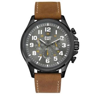 ΡΟΛΟΙ CATERPILLAR   PU15335517 CATERPILLAR Operator 1.2 Chronograph Brown Leather Strap