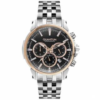 ΡΟΛΟΙ QUANTUM  PWG882.550 QUANTUM Chronograph Silver Stainless Steel Bracelet