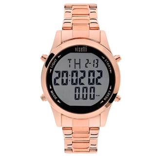 ΡΟΛΟΙ VISETTI  RI-362RI VISETTI Digital Mind Chronograph Rose Gold Stainless Steel Bracelet