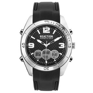 Ρολόι REACTION KENNETH COLE RK50599003 REACTION KENNETH COLE Sports Chronograph Black Silicone Strap