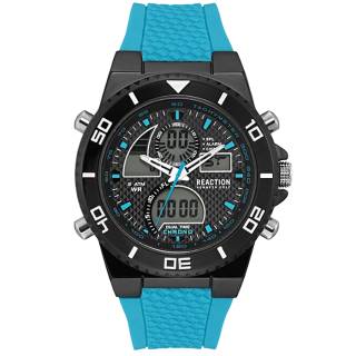 Ρολόι REACTION KENNETH COLE RK50700009 REACTION KENNETH COLE Sport Dual Time Chronograph Blue Silicone Strap