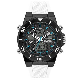 Ρολόι REACTION KENNETH COLE RK50700010 REACTION KENNETH COLE Sport Dual Time Chronograph White Silicone Strap