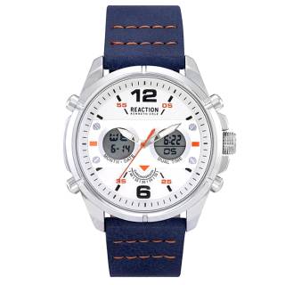 Ρολόι REACTION KENNETH COLE RK50905004 REACTION KENNETH COLE Ana-Digi Dual Time Chronograph Blue Synthetic Strap