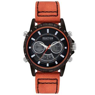 Ρολόι REACTION KENNETH COLE RK50966010 REACTION KENNETH COLE Ana-Digi Chronograph Orange Synthetic Strap